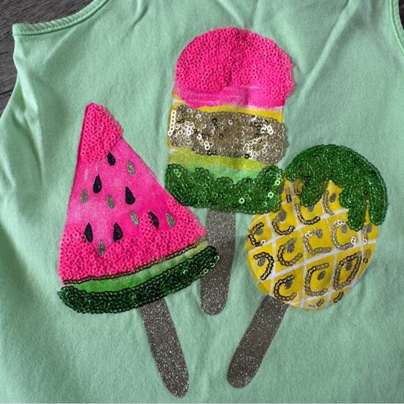 NEW Isaac Mizrahi girls sequin summer fruit tank, XS 4 - Picture 2 of 5